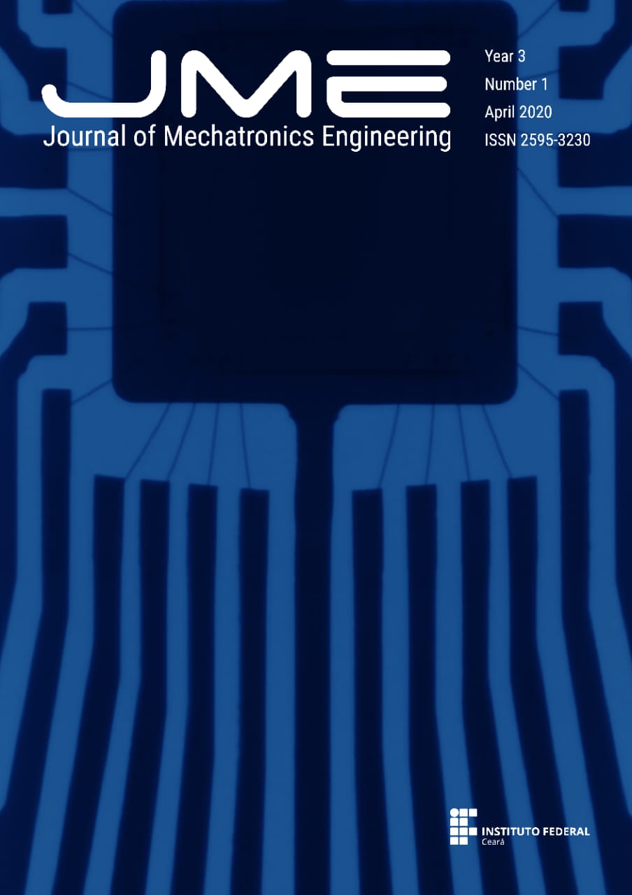 					View Vol. 3 No. 1 (2020): Journal of Mechatronics Engineering, v. 3, n. 1, April, 2020
				